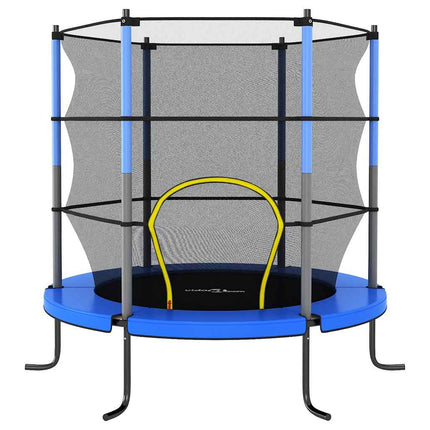 Set Trampolino con Rete di Sicurezza Rotondo 140x160 cm Blue