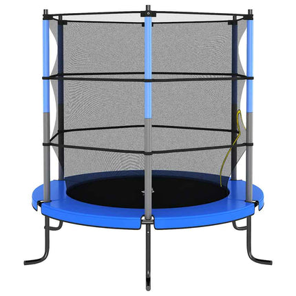 Set Trampolino con Rete di Sicurezza Rotondo 140x160 cm Blue