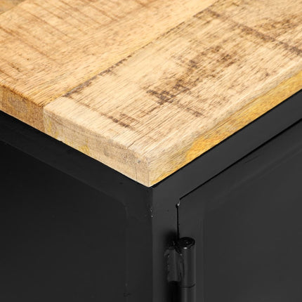 Mobile Porta TV 130x30x37 cm in Legno Massello di Mango Grezzo