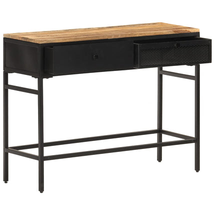 Credenza 100x35x77 cm in Legno Massello di Mango Grezzo
