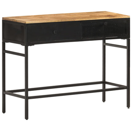 Credenza 100x35x77 cm in Legno Massello di Mango Grezzo
