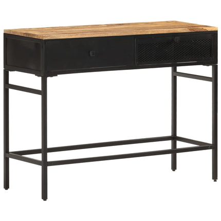 Credenza 100x35x77 cm in Legno Massello di Mango Grezzo