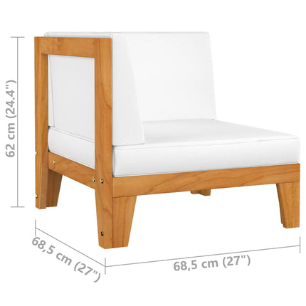 Set Divani da Giardino 2 pz con Cuscini in Massello d'Acacia