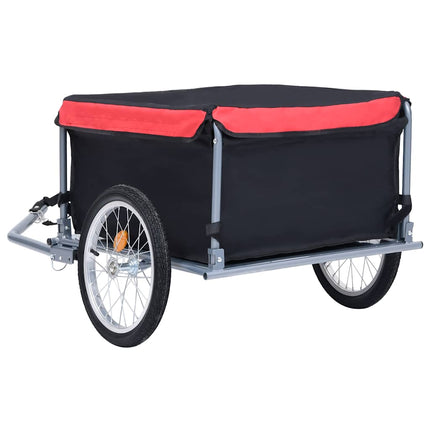 Rimorchio da Bici Nero e Rosso 65 kg