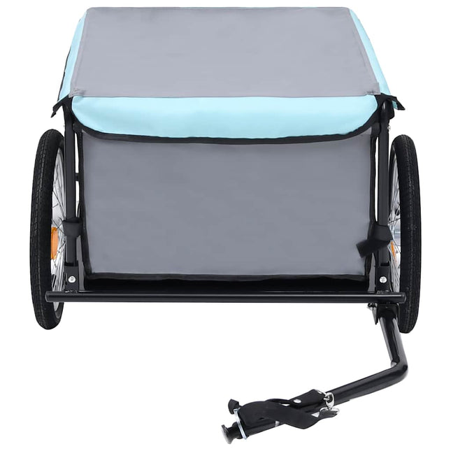 Rimorchio da Bici Nero e Blu 65 kg
