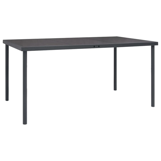 Tavolo da Pranzo per Esterni Antracite 150x90x74 cm in Acciaio