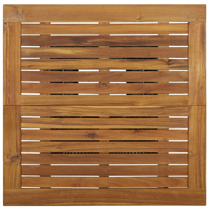 Tavolino da TÃƒÂ¨ Grigio 80x80x110 cm Polyrattan e Massello Acacia