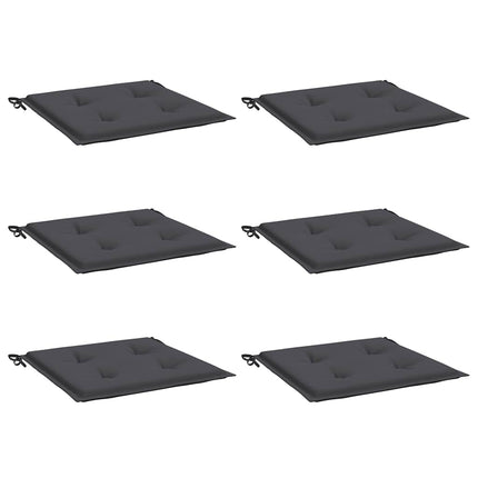 Cuscini per Sedia 6 pz Antracite 40x40x3 cm in Tessuto Oxford