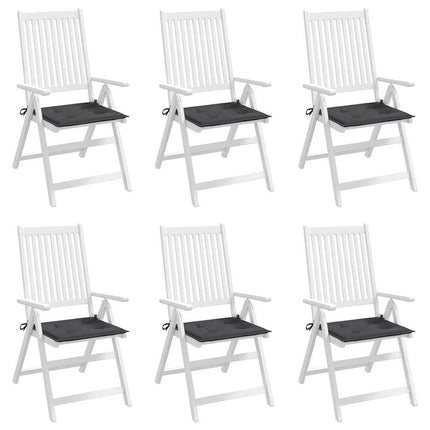 Cuscini per Sedia 6 pz Antracite 40x40x3 cm in Tessuto Oxford