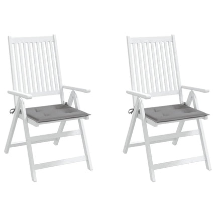 Cuscini per Sedia 2 pz Grigi 40x40x3 cm in Tessuto Oxford