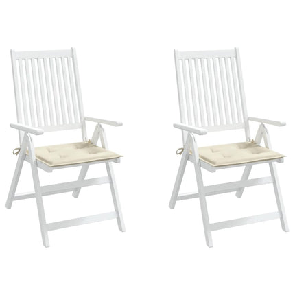 Cuscini per Sedia 2 pz Crema 40x40x3 cm in Tessuto Oxford