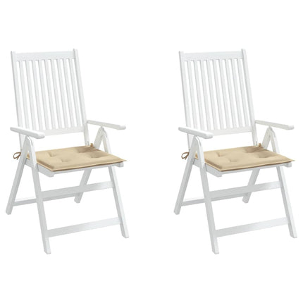 Cuscini per Sedia 2 pz Beige 40x40x3 cm in Tessuto Oxford