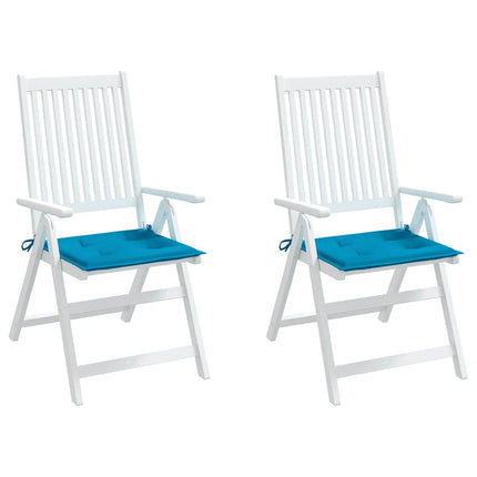 Cuscini per Sedia 2 pz Blu 40x40x3 cm in Tessuto Oxford