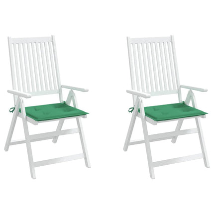 Cuscini per Sedia 2 pz Verdi 40x40x3 cm in Tessuto Oxford
