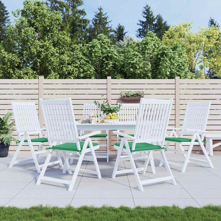 Cuscini per Sedia 6 pz Verdi 40x40x3 cm in Tessuto Oxford