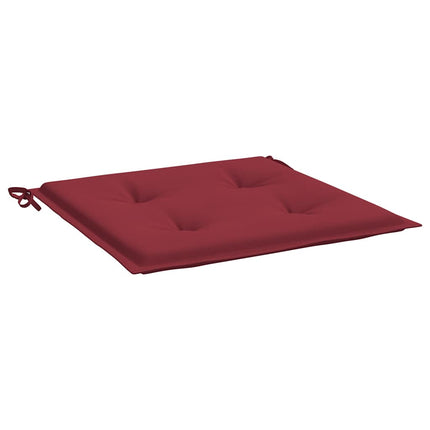Cuscini per Sedia 4 pz Rosso Vino 40x40x3 cm in Tessuto Oxford