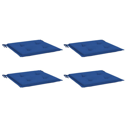 Cuscini per Sedia 4 pz Blu Reale 40x40x3 cm in Tessuto Oxford