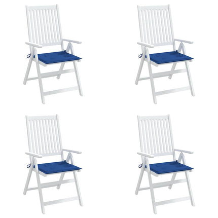 Cuscini per Sedia 4 pz Blu Reale 40x40x3 cm in Tessuto Oxford