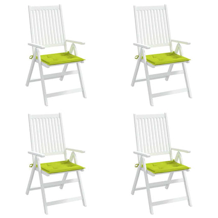 Cuscini per Sedia 4 pz Verde Intenso 40x40x3 cm Tessuto Oxford