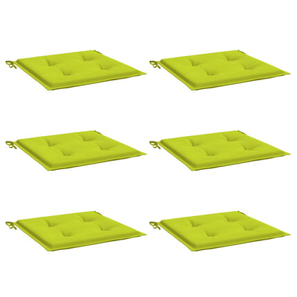 Cuscini per Sedia 6 pz Verde Intenso 40x40x3 cm Tessuto Oxford