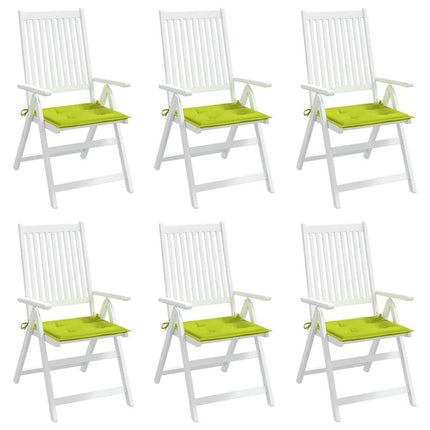 Cuscini per Sedia 6 pz Verde Intenso 40x40x3 cm Tessuto Oxford