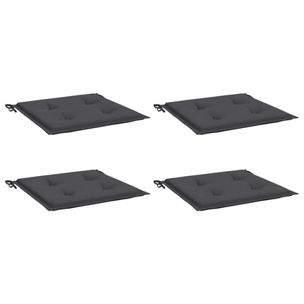 Cuscini per Sedia 4 pz Antracite 50x50x3 cm in Tessuto Oxford