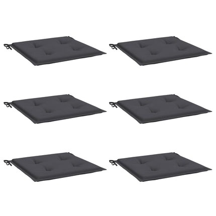 Cuscini per Sedia 6 pz Antracite 50x50x3 cm in Tessuto Oxford