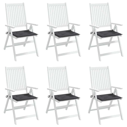 Cuscini per Sedia 6 pz Antracite 50x50x3 cm in Tessuto Oxford