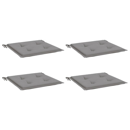 Cuscini per Sedia 4 pz Grigi 50x50x3 cm in Tessuto Oxford
