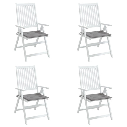 Cuscini per Sedia 4 pz Grigi 50x50x3 cm in Tessuto Oxford