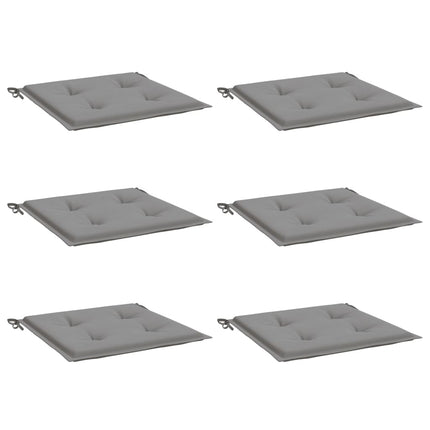 Cuscini per Sedia 6 pz Grigi 50x50x3 cm in Tessuto Oxford