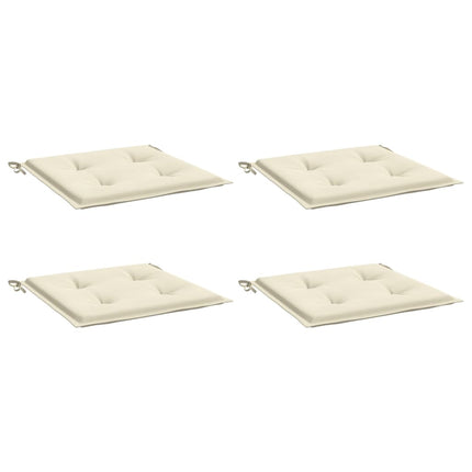 Cuscini per Sedia 4 pz Crema 50x50x3 cm in Tessuto Oxford