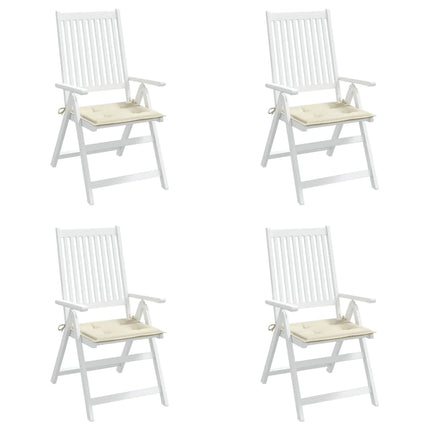Cuscini per Sedia 4 pz Crema 50x50x3 cm in Tessuto Oxford