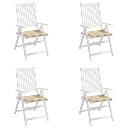 Cuscini per Sedia 2 pz Beige 50x50x3 cm in Tessuto Oxfor4