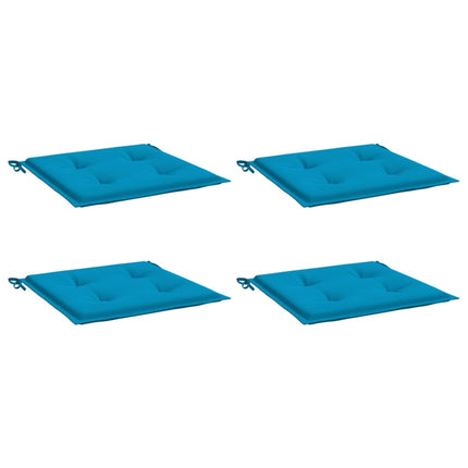 Cuscini per Sedia 4 pz Blu 50x50x3 cm in Tessuto Oxford