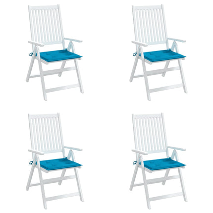 Cuscini per Sedia 4 pz Blu 50x50x3 cm in Tessuto Oxford