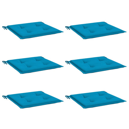 Cuscini per Sedia 6 pz Blu 50x50x3 cm in Tessuto Oxford