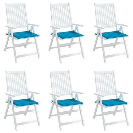 Cuscini per Sedia 6 pz Blu 50x50x3 cm in Tessuto Oxford