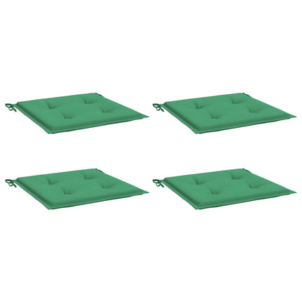 Cuscini per Sedia 4 pz Verdi 50x50x3 cm in Tessuto Oxford