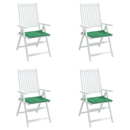 Cuscini per Sedia 4 pz Verdi 50x50x3 cm in Tessuto Oxford