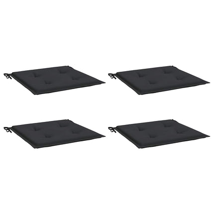 Cuscini per Sedia 4 pz Neri 50x50x3 cm in Tessuto Oxford