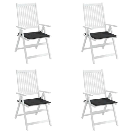 Cuscini per Sedia 4 pz Neri 50x50x3 cm in Tessuto Oxford