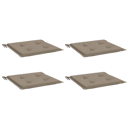 Cuscini per Sedia 4 pz Tortora 50x50x3 cm in Tessuto Oxford