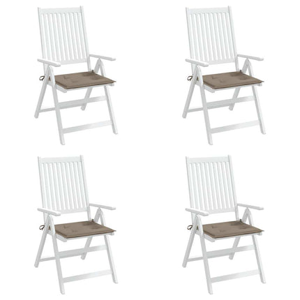 Cuscini per Sedia 4 pz Tortora 50x50x3 cm in Tessuto Oxford