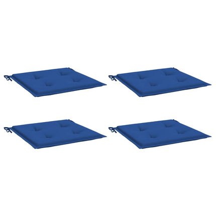 Cuscini per Sedia 4 pz Blu Reale 50x50x3 cm in Tessuto Oxford