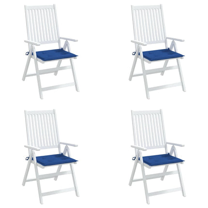 Cuscini per Sedia 4 pz Blu Reale 50x50x3 cm in Tessuto Oxford