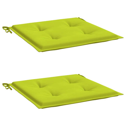 Cuscini per Sedia 2 pz Verde Brillante 50x50x3cm Tessuto Oxford