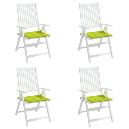 Cuscini per Sedia 4 pz Verde Brillante 50x50x3cm Tessuto Oxford