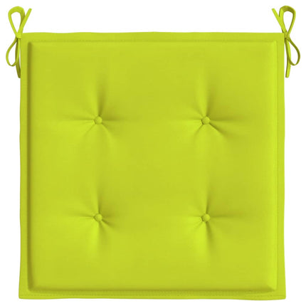 Cuscini per Sedia 4 pz Verde Brillante 50x50x3cm Tessuto Oxford