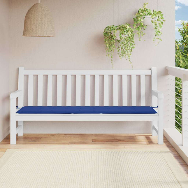 Cuscino per Panca Blu Reale 200x50x3 cm in Tessuto Oxford